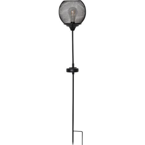 LED-Solarstab "Sunlight", schwarz, Metall
