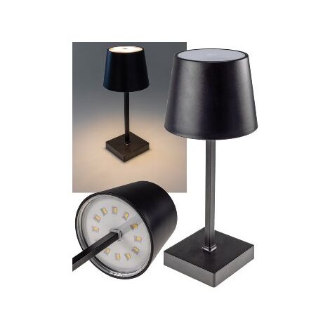 CHILITEC LED Tischleuchte, dimmbar, batteriebetrieben, schwarz (1/5)