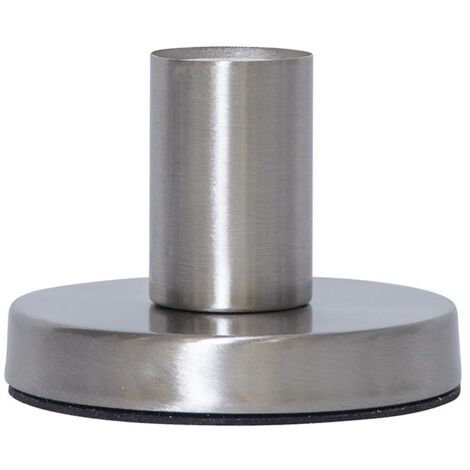 Lampenbasis ,Glans' mit E27 Fassung, Metall gebürstet, silber, H 8,5cm