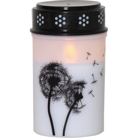 LED Grabkerze Dandelion, Timer, 12cm (1/5)
