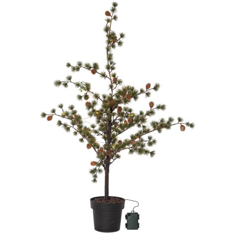 Outdoor Bäumchen Larix im Topf 40 LEDs Timer H 117cm