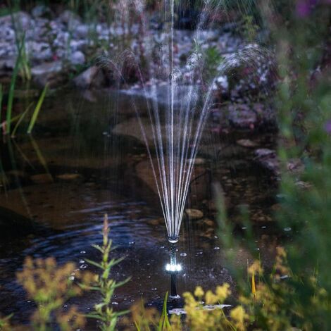 esotec Solar Teichpumpenset 25/700 LED, Teichpumpe mit Filter, außen Sprinklerpumpe 700l/h, LiFePo4 Akku, Solarmodul 25W, Solarbrunnen, Gartenteich Wasserspiel, Springbrunnenpumpe 101024 (1/5)