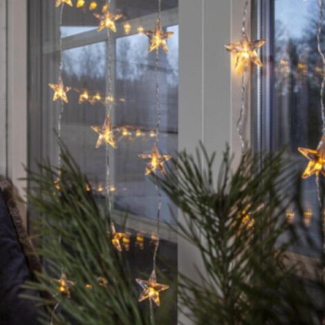 LED Lichtervorhang ,Star Curtain' mit Sternen, 30 LEDs, strombetrieben, warmweiß, H 120cm, B 90cm (1/5)