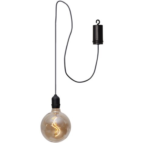 LED Hängeleuchte Bowl Batterie Timer outdoor bernsteinfarben Ø 125
