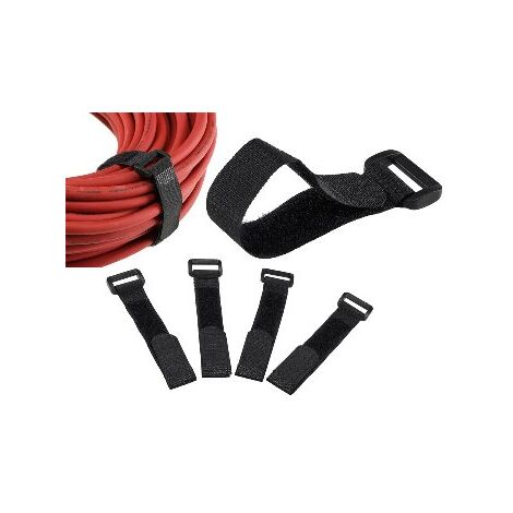 Kabelbinder Klettband mit Öse 15cm Schwarz