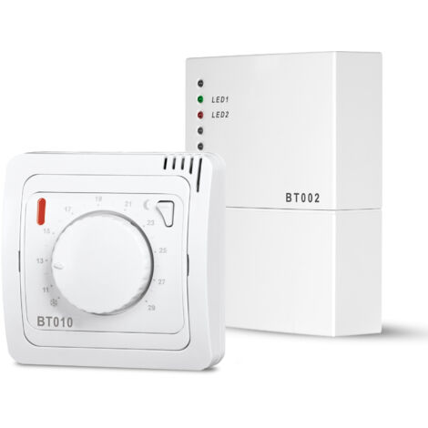 Funk Raumthermostat BT 012 – Smart Home Heizung – Reichweite bis 200m – Einfache Installation ohne Verdrahtung – Modernes Design – Elektrobock (1/4)