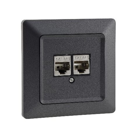 MILOS Cat6a Netzwerkdose Unterputz 2x RJ45 Port LAN bis 10GBit