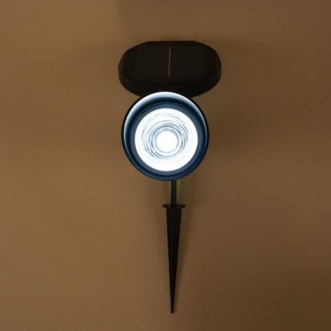 Esotec Solar-Gartenstrahler Spotlight – LED, Kaltweiß, Mit Erdspieß Und Wandhalterung