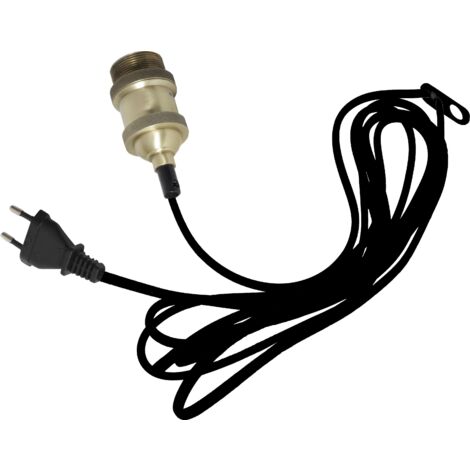 Lampenaufhängung mit Textilkabel Kabel mit Fassung E27, mit / ohne