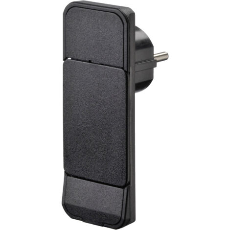 NVB 104548 Schutzkontakt-Flachstecker, 230V, Schwarz IP20 (1/5)