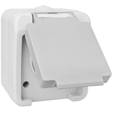 Globe Warehouse AP/FR Steckdose, 1-Fach, grau/hellgrau, IP54, PERANOVA (1/2)