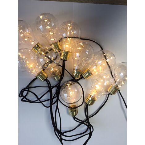 LED Party-Lichterkette 10er Birne 50 Dioden 2,7m FHS warmweiß 29357
