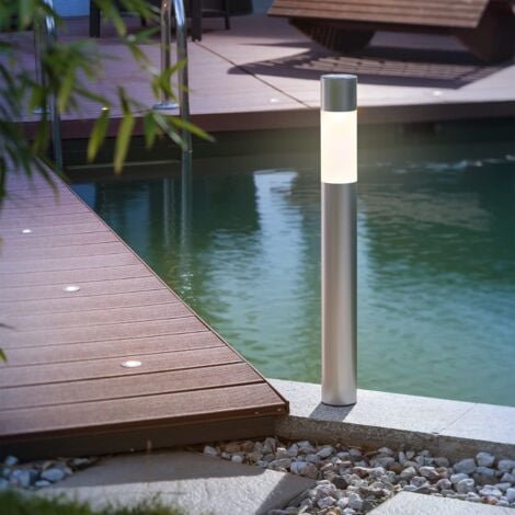 Solarleuchte Pole Light, Duo Color, Akku, Aluminium, LED Standleuchte, Solar Außenleuchte, Gartenbeleuchtung, wetterfest, außen, winterfest, H=70cm, 102606