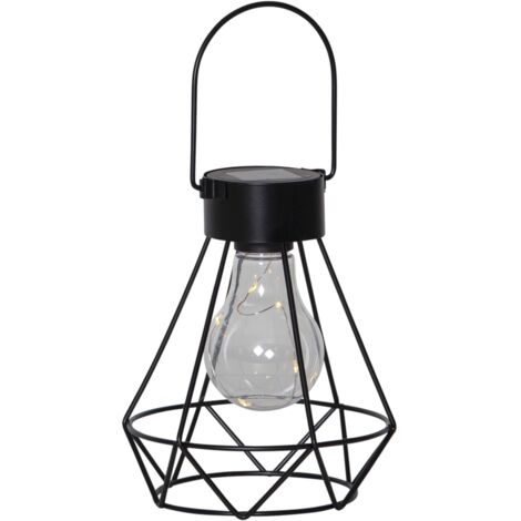 LED-Solar-Laterne "Eddy", schwarz, ca 13 x 13 x 15,5cm (1/5)