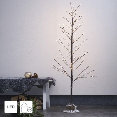 Star Candelabro Halla, 7 LED Blanco Cálido, Material: Madera Color: Blanco, Aprox. 20.9 X 20.9 In, E10