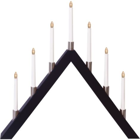 Star LED-Fensterleuchter "Tall-A", 7-flammig, schwarz (1/5)