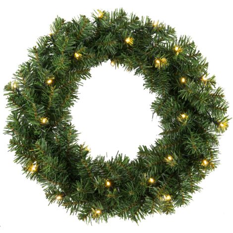 Star LED-Tannenkranz "Russian Pine" – 30 Warmweiße LEDs, Ø Ca. 50cm, Für Innen & Außen, IP44, Mit Trafo
