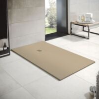 Receveur de douche en résine 90x90cm Moka Ral 1019
