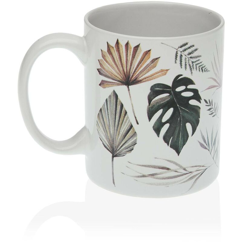 TAZA ROXANNE HOJAS DE PORCELANA 8,50X8,50X10 CM