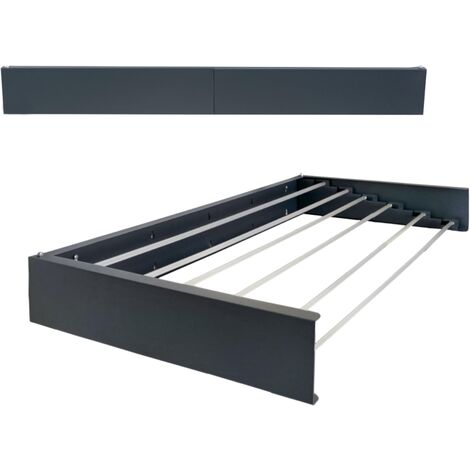 Étendoir à linge mural, de balcon, pour intérieur et extérieur, pliable Foxydry Hide Anthracite 71x35x13 cm