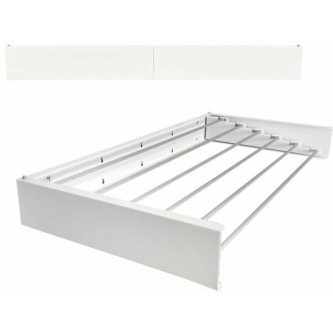 Étendoir à linge mural, de balcon, pour intérieur et extérieur, pliable Foxydry Hide Blanc 101x50x13 cm