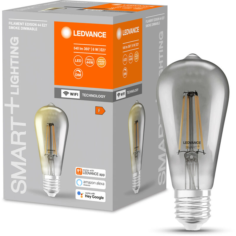 Ampoule LED Filament G125 E27 12.5W Verre Ambre Lumière Jaune