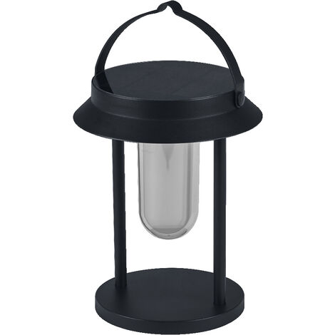 LEDVANCE Lampe de table solaire d'extérieur Bluetooth SMART+, blanc chaud 3000K + couleur, utilisable sans alimentation, jusqu'à 5 h d'autonomie à 100% de lumière, rechargeable, protection IP44, noir (1/4)