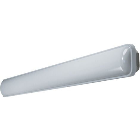 Lampe LED étanche à l'humidité 60 cm Plafonnier d'atelier LED blanc froid,  tube de connexion série IP65, 1x LED 18W 2160lm 6400K, garage en sous-sol