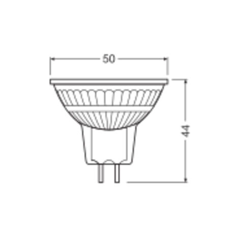 Ampoule à réflecteur LED OSRAM SPOT MR16 GL 50, 6,5W, 630lm