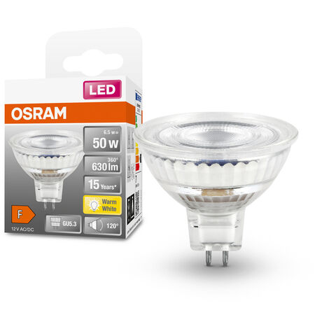 Ampoule à réflecteur LED OSRAM SPOT MR16 GL 50, 6,5W, 630lm