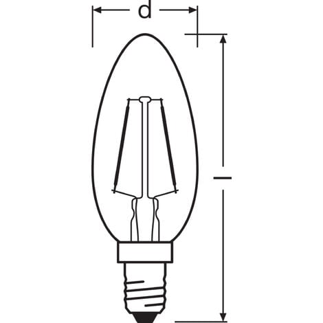 Osram Vintage 1906 LED E14 Flamme Bougie Filament Dorée 1.5W 120lm