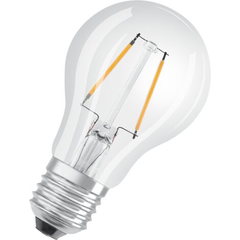Ampoule LED Dimmable Osram, forme de piston classique, remplacement de 25 watts, E27, une forme, 2700 Kelvin, blanc chaud, verre transparent, pack unique (1/5)