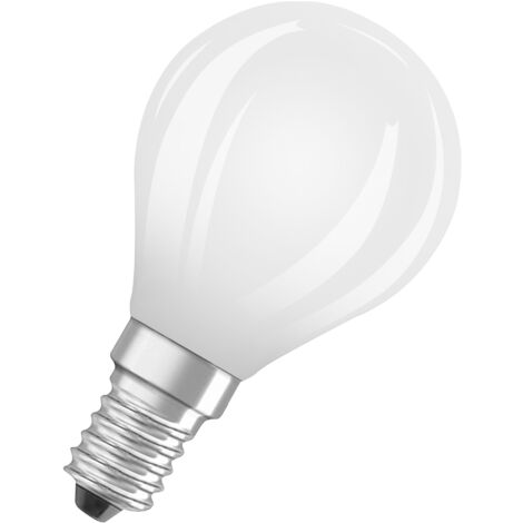 OSRAM en forme de mini bouclassique, avec filament LED décoratif, classe d'efficacité énergétique A, E14, 1,2 W, 255 lm, 4000 K, blanc froid. Sans échauffement, 100% d'éclairage immédiat. (1/4)