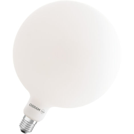 OSRAM Vintage 1906 Big Globe est une à intensité variabdotée de la technologie LED dans un design à filament décoratif. Il offre 7,3 W pour 806 lm,E27, design dépoli, diamètre 200 mm, CRI 80.