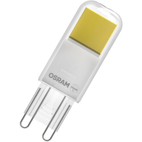 OSRAM LED PIN en verre transparent, de 2,6 W pour 320 lm, lumière blanc chaud de 2700 K, multicolore, culot de mise à niveau G9, CRI 80, EEK E, diamètre 17 mm. (1/4)