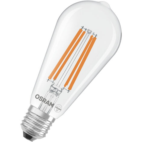OSRAM HOMELIGHTING 4099854235634 LED CEE A (A - G) E27 forme de cône 3.8 W = 60 W blanc chaud (Ø x H) 64 mm x 64 mm 1 pc(s) A900273 (1/4)