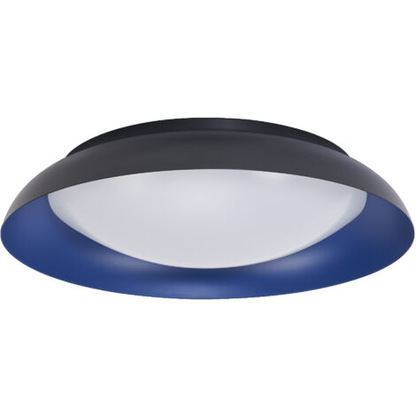 LEDVANCE LED Orbis Plate, noir-bleu, 45W, 2200lm, 3000K, 480mm, blanc chaud convivial 830, dimmabsur 3 niveaux par coup de pied, protection IP20, vis de montage et chevilles incluses (1/4)