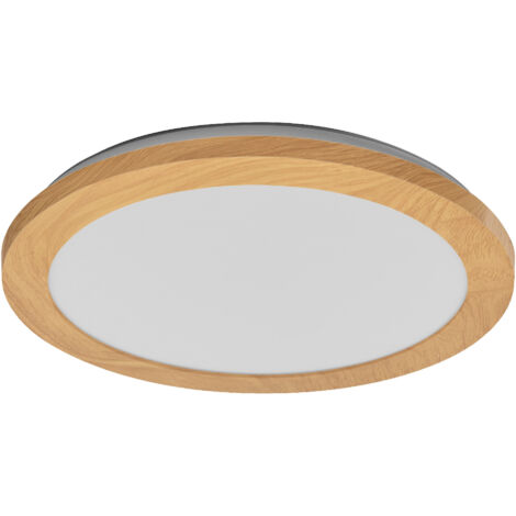 LEDVANCE ORBIS Disc applique/avec LED, décor bois, 22W, 1800lm, 3000/4000K, réglabvia interrupteur mural avec Click CCT, diamètre 30cm, protection IP44 pour salde bain, vis/chevilles incluses (1/5)