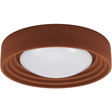 LEDVANCE ORBIS Concrete, brown concrete ceiling light with LED, 18 W, 1,500 lm, 3,000 K friendly warm white, dimmable in 3 steps by clicking, 400 mm diameter, IP20 protection, suitable for bathrooms (1/5)