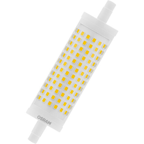 OSRAM LED Line avec culot R7s Retrofit, 19 W / 2452 lm, blanc lumière du jour claire et froide de 6500 K, non dimmable. IP20, verre sans plomb, diamètre 28 mm, EEK E. (1/5)