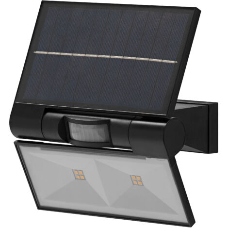 OSRAM ENDURA projecteurs solaires extérieurs avec détecteur de lumière du jour et de mouvement en gris foncé, protection IP44, remplace les projecteurs halogènes (1/4)