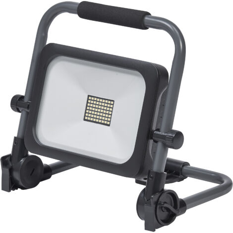 OSRAM Projecteur de travail LED VAL BAT, gris foncé/noir, 30W, 3000lm, blanc froid, alimenté par batterie, fonction de charge USB grâce à la banque d'alimentation intégrée, portable, IP54, 6500K. (1/4)