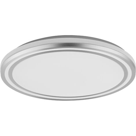 OSRAM Plafonnier LED ORBIS Helman, blanc/argent, 36 W, 2500 lm, 3000 K, 830 blanc chaud agréable, 485 mm de diamètre, vis de montage et chevilles incluses (1/4)