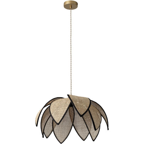 Decor Rattan Lotus Pendant 480 E27 Brown (1/5)