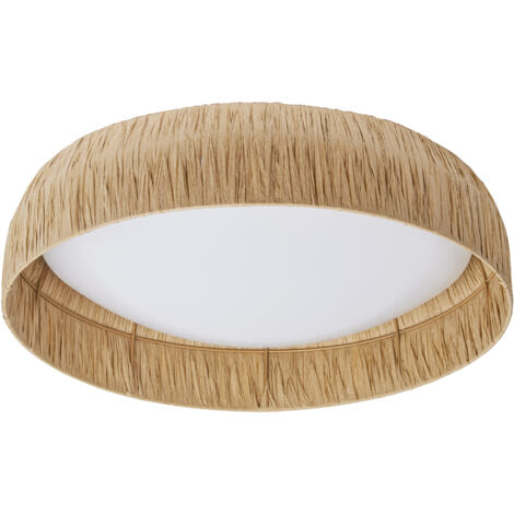 OSRAM Decor Plafonnier décoratif avec abat-jour en bambou, 500 mm, 28 W, 1150 lm, 3000 K, blanc chaud 830, IP20, marron, LED non interchangeable (1/5)