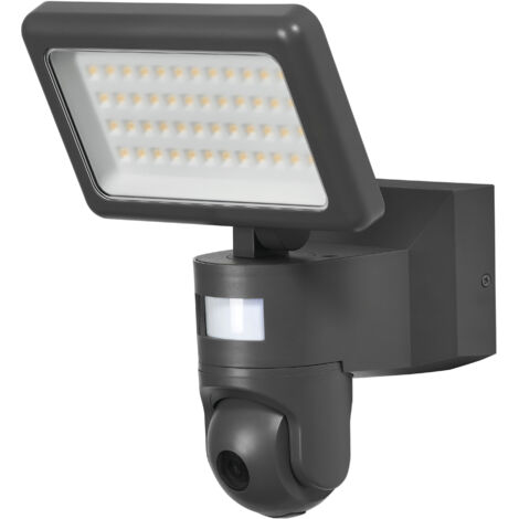 OSRAM Spot SMART+ WiFi avec caméra HD, lumière blanc chaud (3000 K), projecteur avec capteur de mouvement et de lumière du jour, 2000 lumens, dimmable, IP44 (1/4)