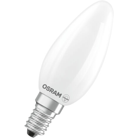 OSRAM Lampe LED forme étoile bougie B25 filament, 2700 K blanc chaud, 1,8 W, E14, dépolie, 250 lm, 15 000 h, pour lustres, luminaires décoratifs, non éblouissante (1/4)