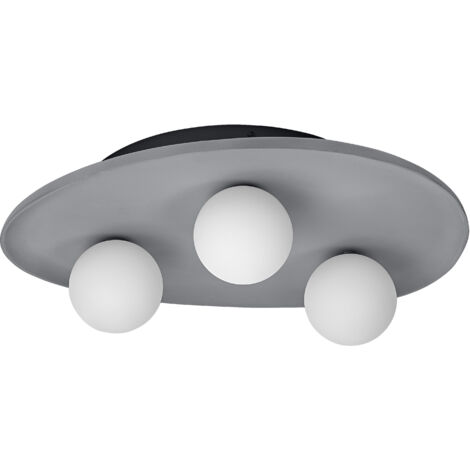 OSRAM Decor Nest Plafonnier décoratif en béton, 3 têtes, avec culot enfichable G9, IP20, gris (1/5)