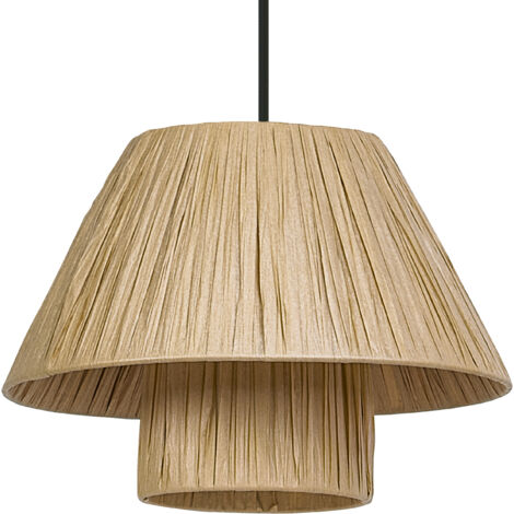 OSRAM Decor Suspension décorative avec abat-jour en bambou, 280 mm, culot E27, IP20, marron (1/5)