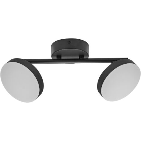 OSRAM Decor Spot Moon light noir, 2 têtes d'éclairage réglables, 10,5 W, 560 lm, 3000 K, boîtier en métal, design fonctionnel et minimaliste, installation facile, LED non remplaçable (1/4)